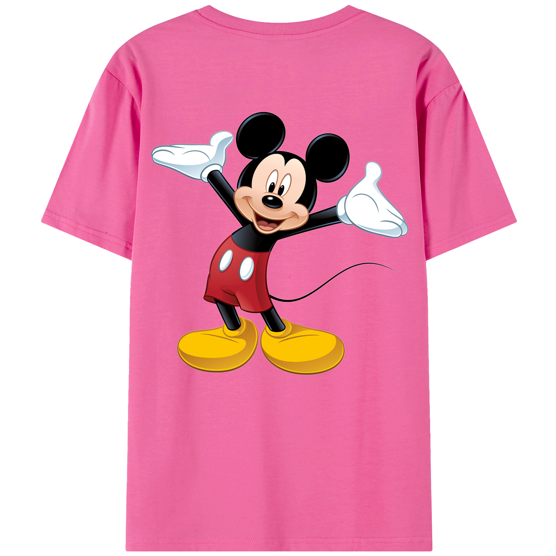 （画像用） ミッキーマウス Mickey Mouse レディース半袖Tシャツ(バックプリント)